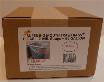 80 Gallon Trash Bags SUPER BIG MOUTH BAGS - 30 Count