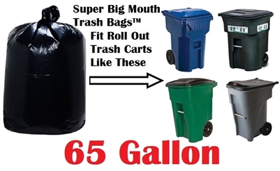 65 Gallon Garbage Bags Super Big Mouth Garbage Bags 65 GAL Trash Bags ...